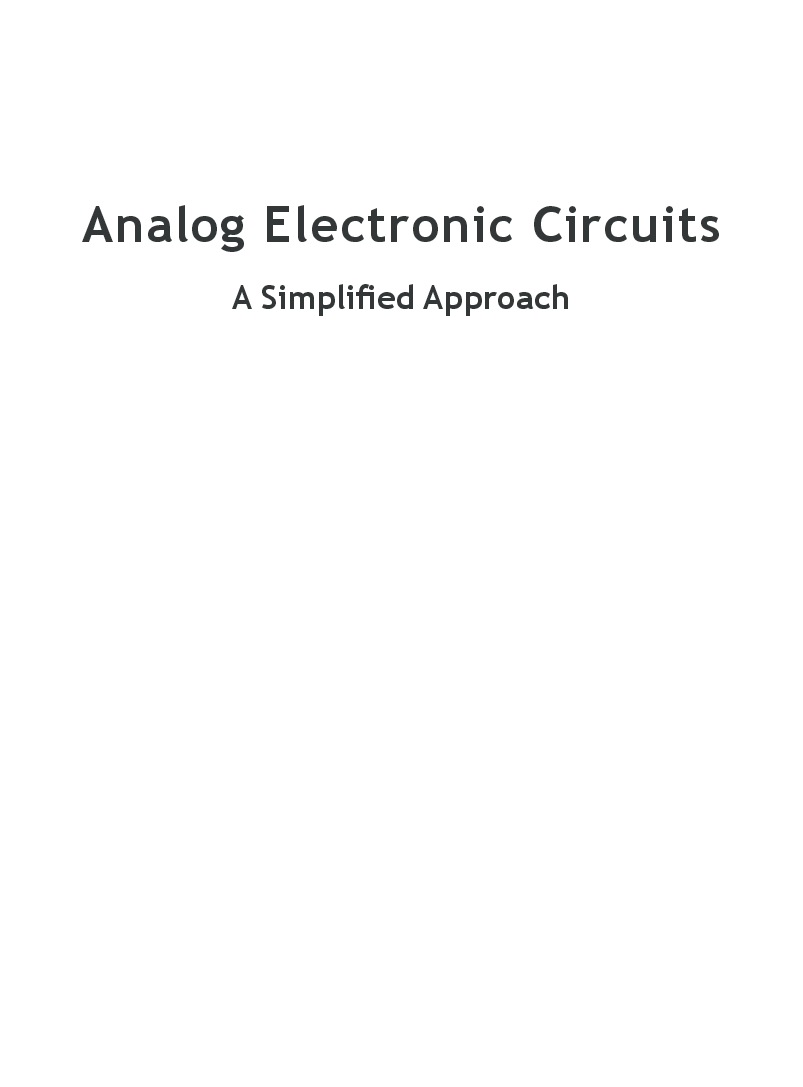 Analog Electronic Circuits A Simplified Approach - Page 2
