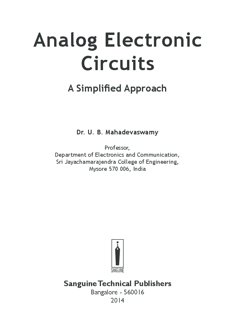 Analog Electronic Circuits A Simplified Approach - Page 3