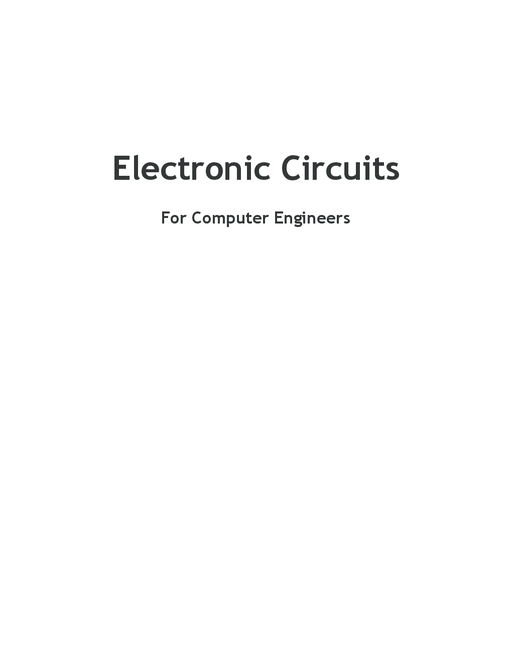 Electronic Circuits For Computer Engineers - Page 2