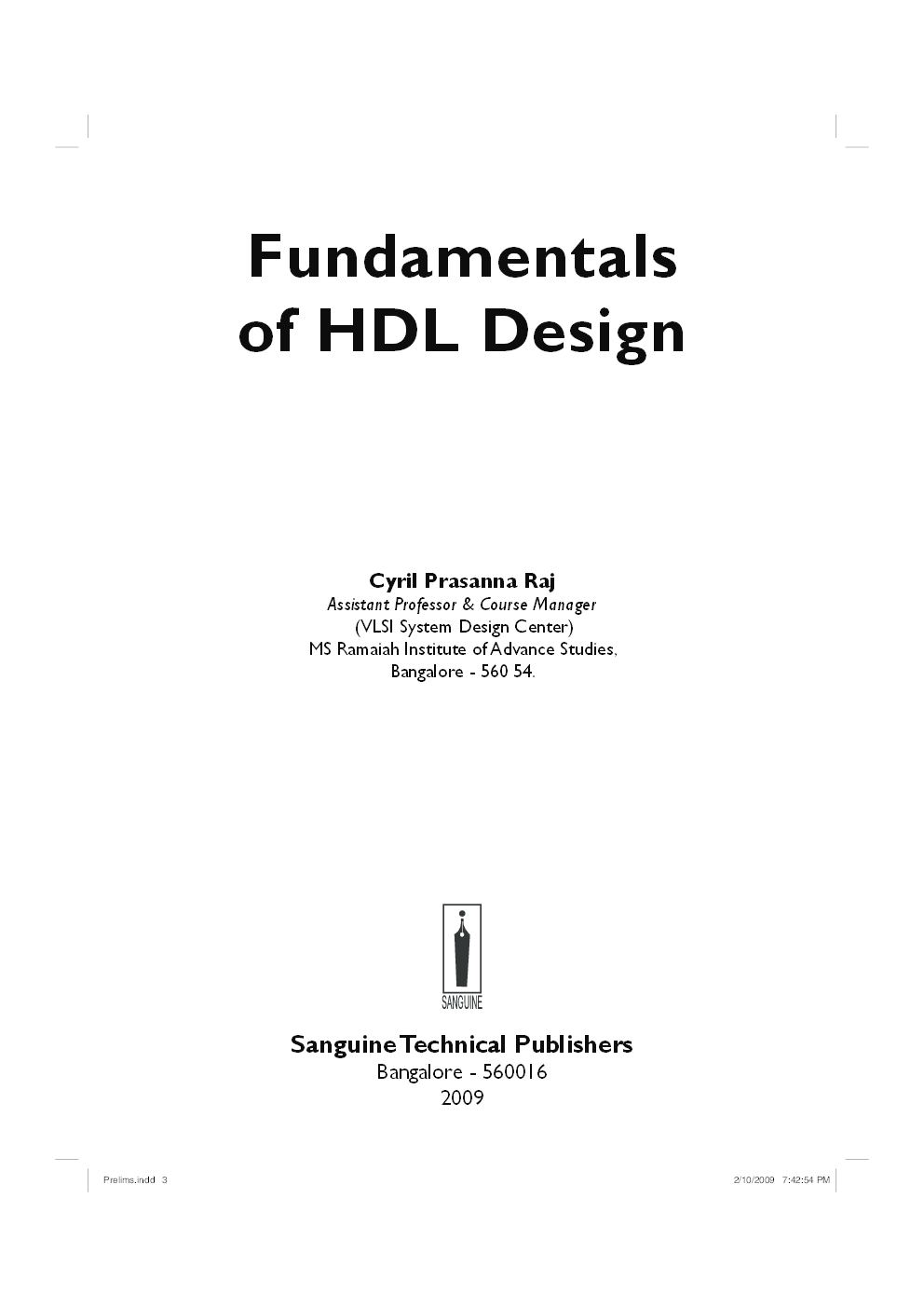 Fundamentals Of HDL Design - Page 3