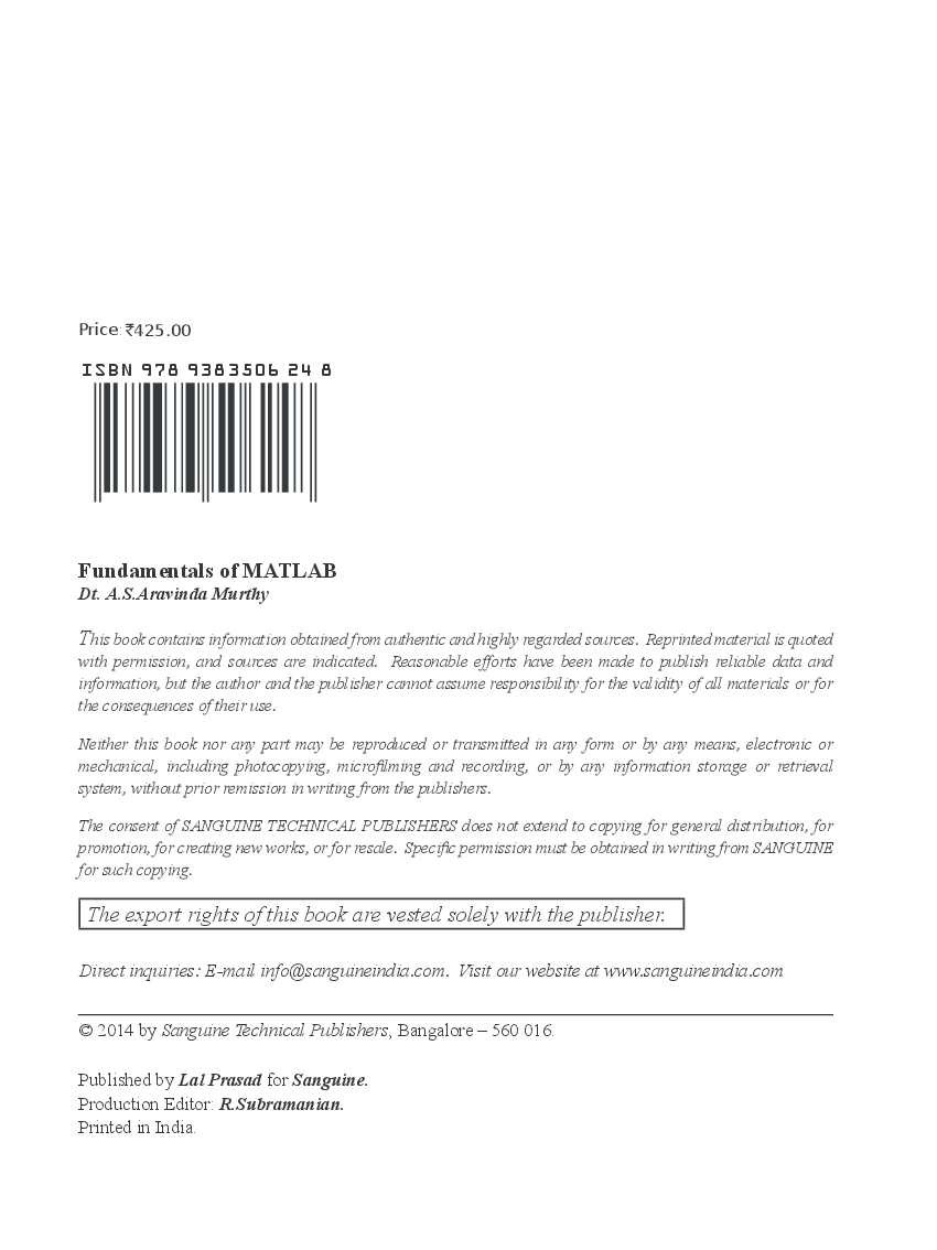 Fundamentals Of MATLAB - Page 4