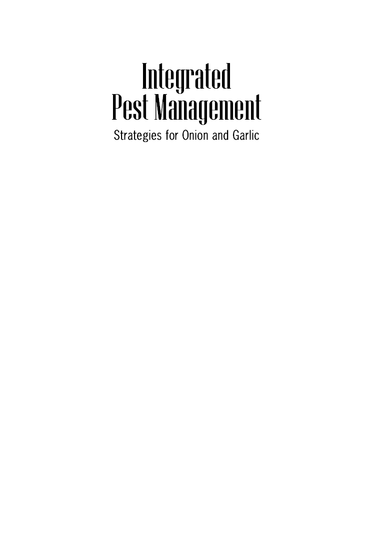 Integrated Pest Management: Strategies For Onion And Garlic - Page 2