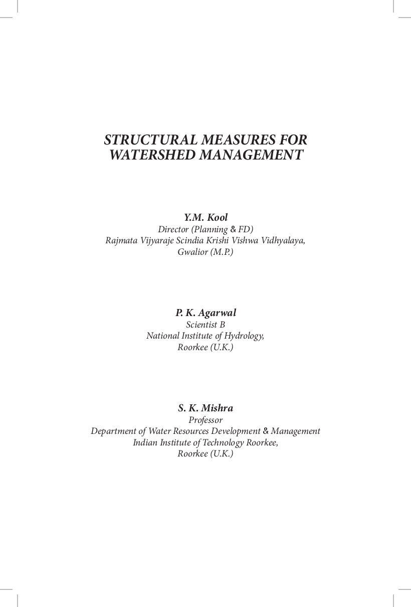 Structural Measures For Watershed Management - Page 3