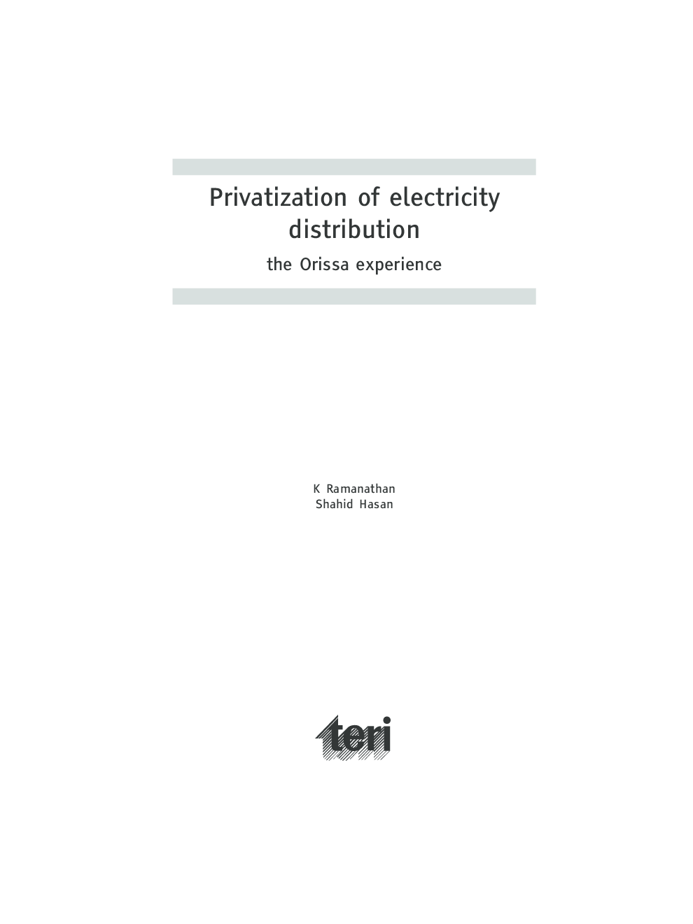 Privatization Of Electricity Distribution : The Orissa Experience - Page 3
