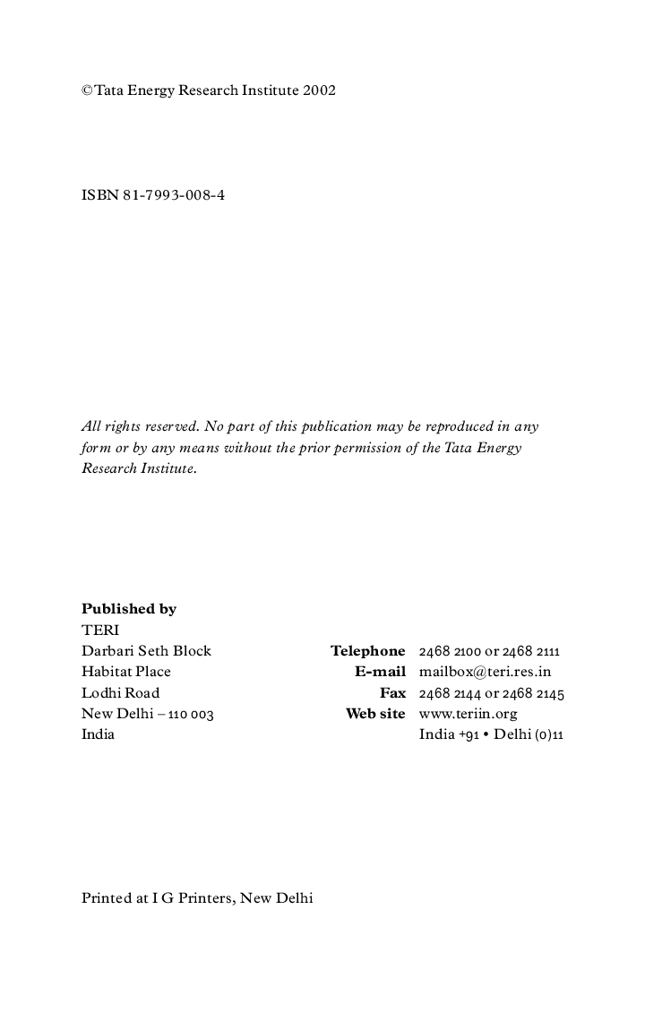 Defining An Integrated Energy Strategy For India : Ensuring Security Sufficiency And Sustainability - Page 4