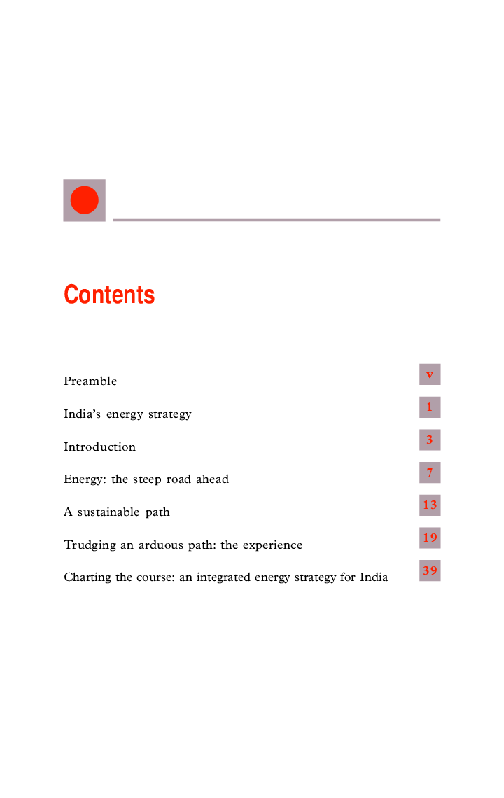Defining An Integrated Energy Strategy For India : Ensuring Security Sufficiency And Sustainability - Page 5