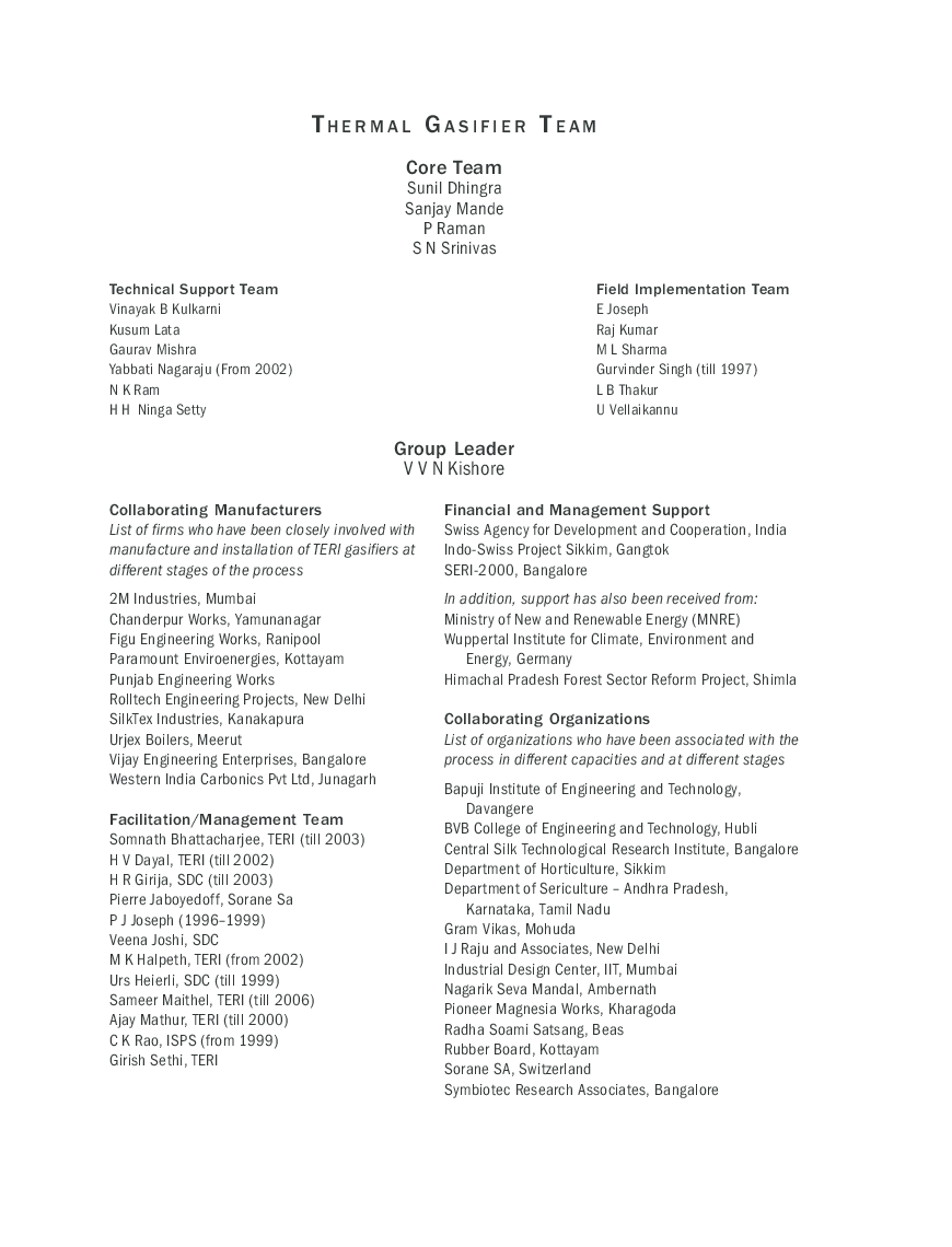 Towards Cleaner Technologies : A Process Story On Biomass Gasifiers For Heat Applications In Small And Micro Enterprises - Page 4