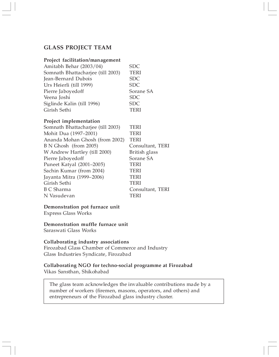 Towards Cleaner Technologies : A Process Story In The Firozabad Glass Industry Cluster - Page 3