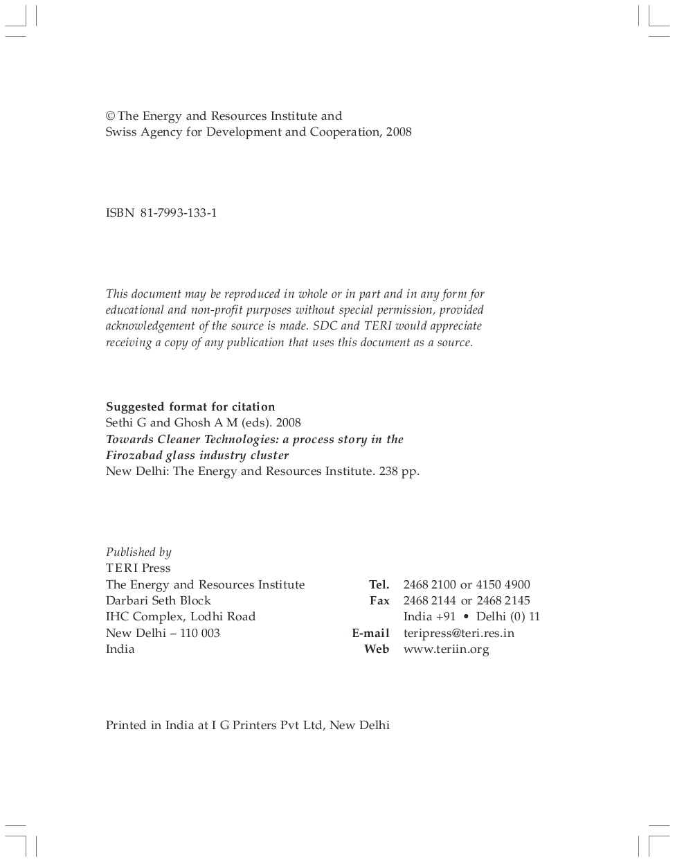 Towards Cleaner Technologies : A Process Story In The Firozabad Glass Industry Cluster - Page 5