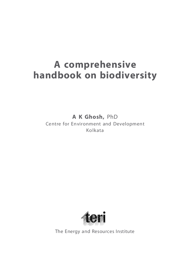 A Comprehensive Handbook on Biodiversity  - Page 3