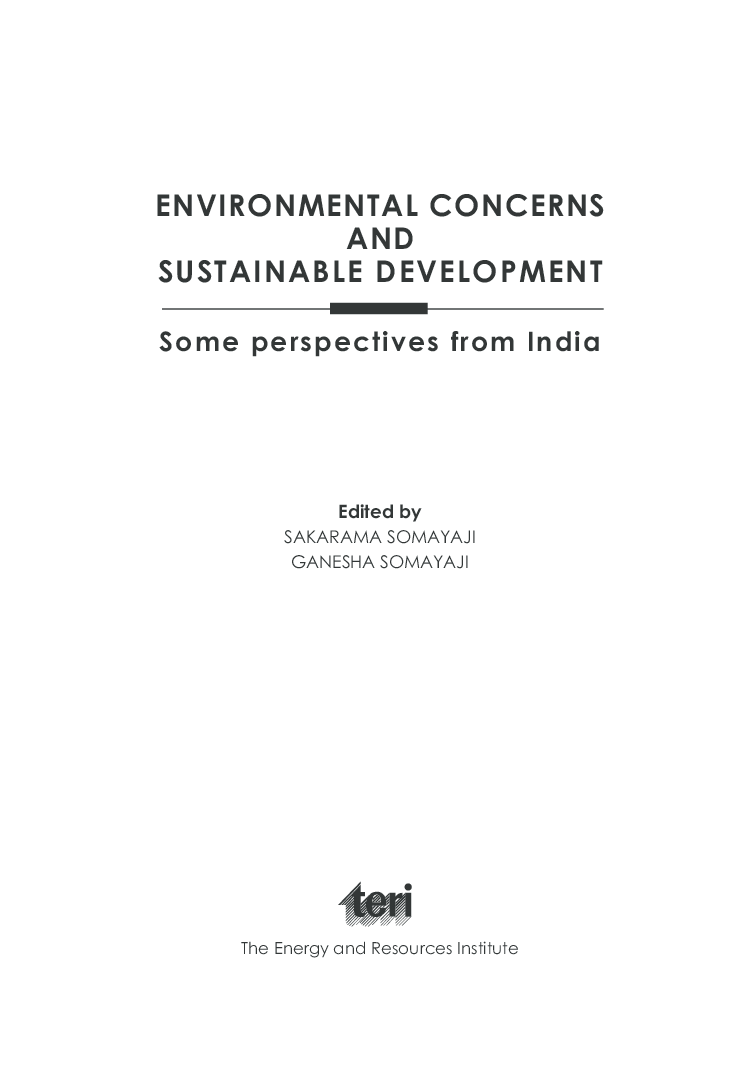 Environmental Concerns and Sustainable Development:  Some Perspectives From India - Page 2