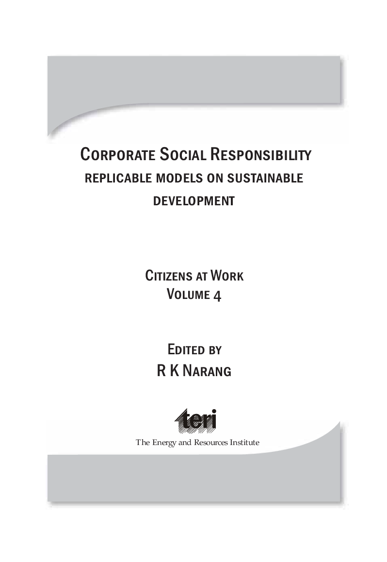 Corporate Social Responsibility: Replicable models on Sustainable Development (Citizens at Work-Volume 4) - Page 2
