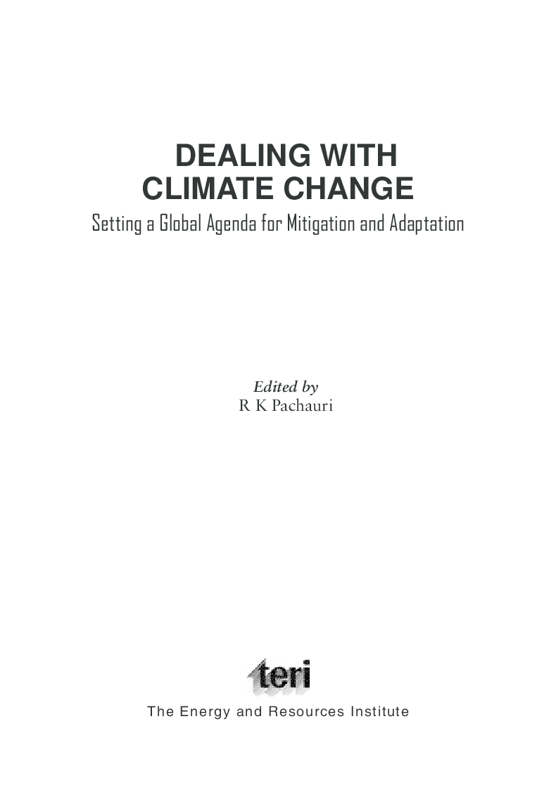 Dealing with Climate Change : Setting A Global Agenda For Mitigation And Adaptation - Page 2