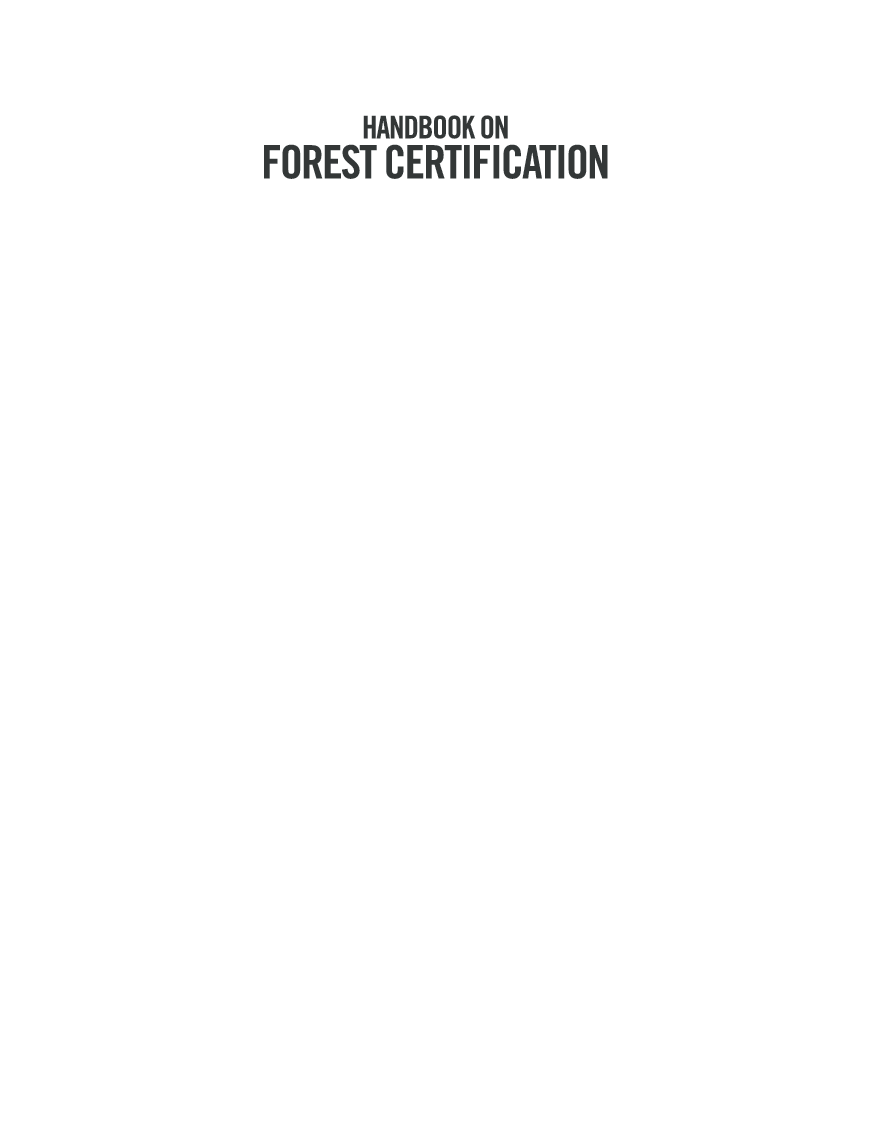 Handbook on Forest Certification  - Page 2