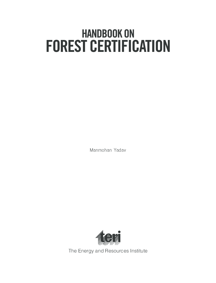 Handbook on Forest Certification  - Page 4