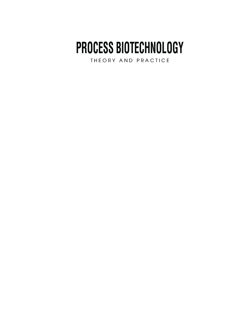 Process Biotechnology : Theory And Practice - Page 2