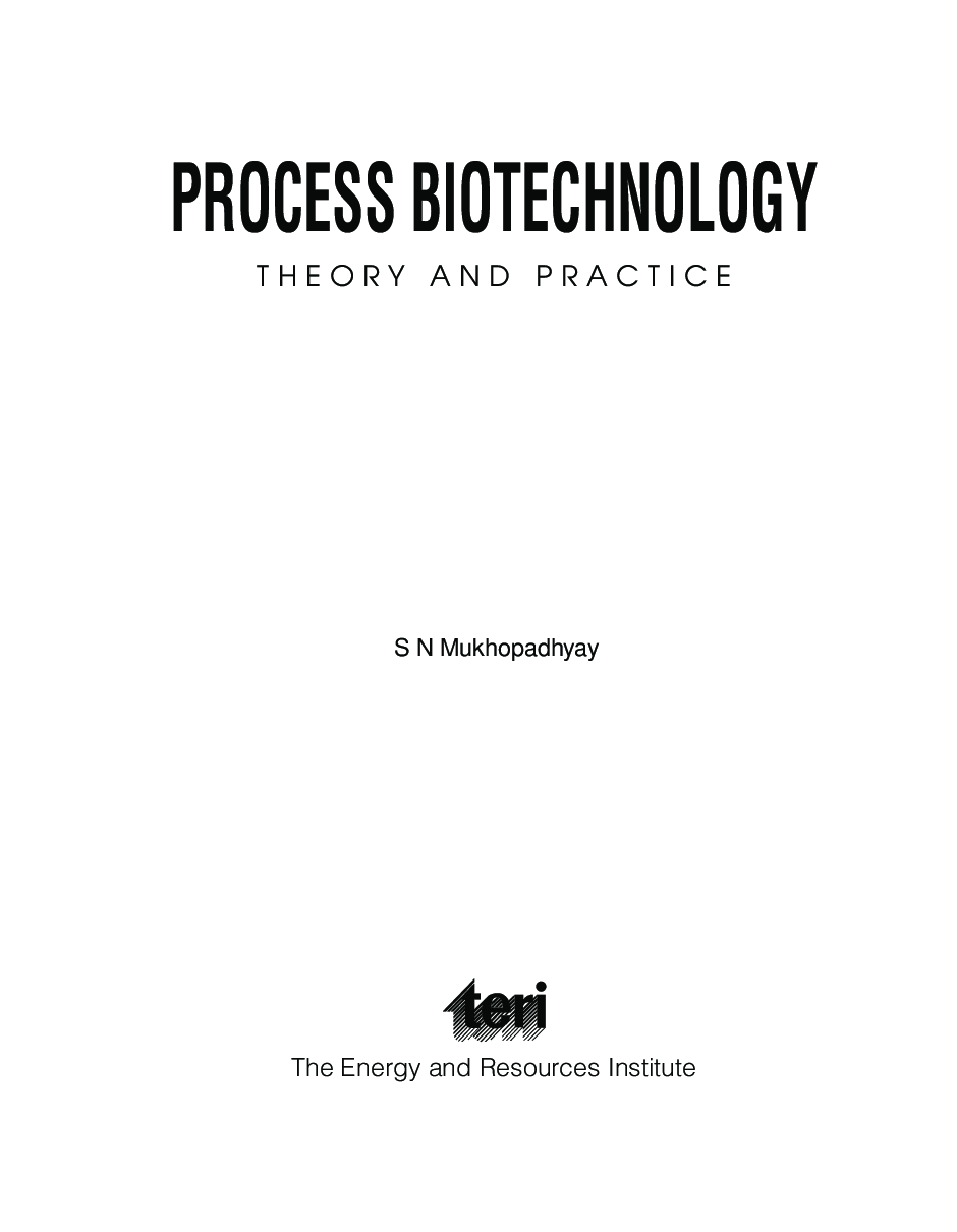 Process Biotechnology : Theory And Practice - Page 4