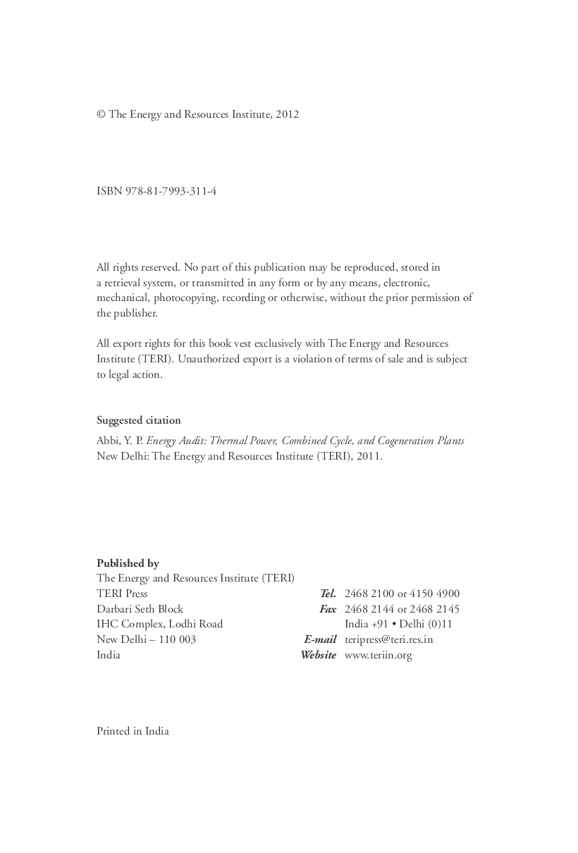 Energy Audit : Thermal power, Combined cycle And Cogeneration Plants - Page 5