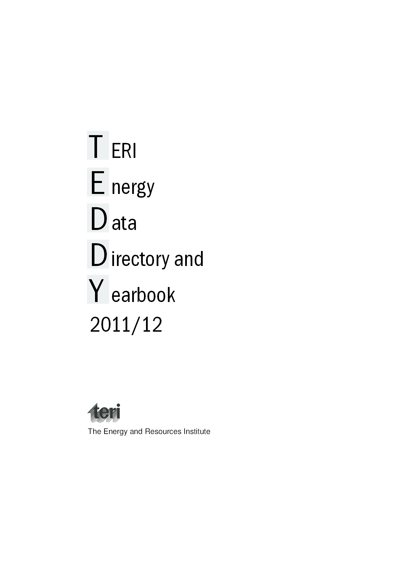 TERI Energy Data Directory & Yearbook (TEDDY) 2011/12  - Page 4