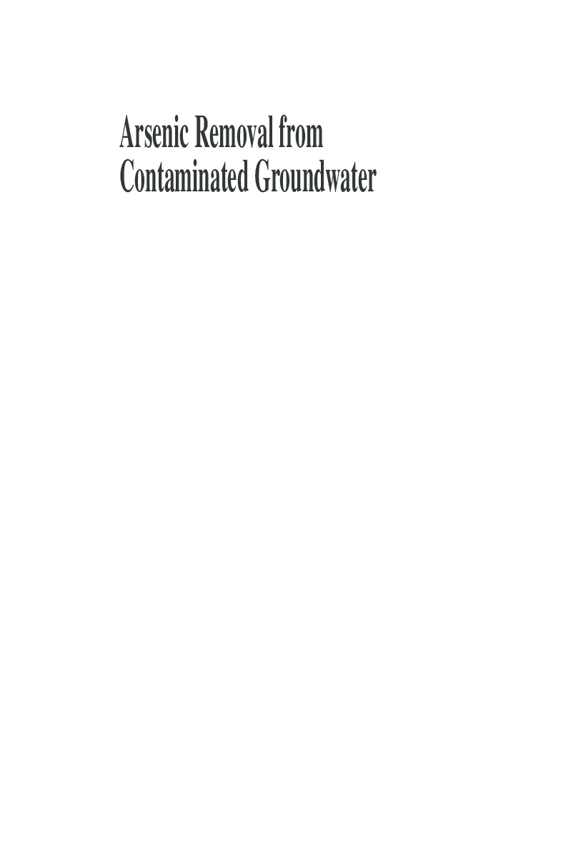 Arsenic Removal From Contaminated Groundwater  - Page 2