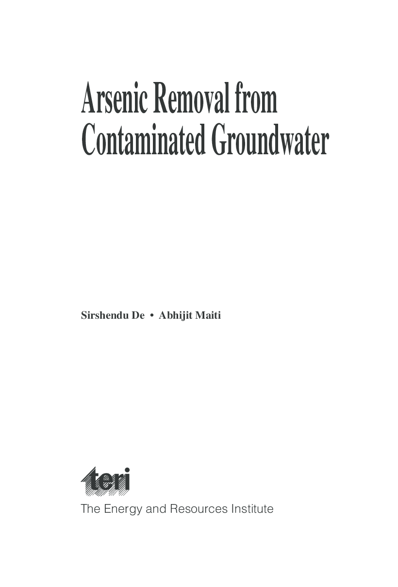 Arsenic Removal From Contaminated Groundwater  - Page 4