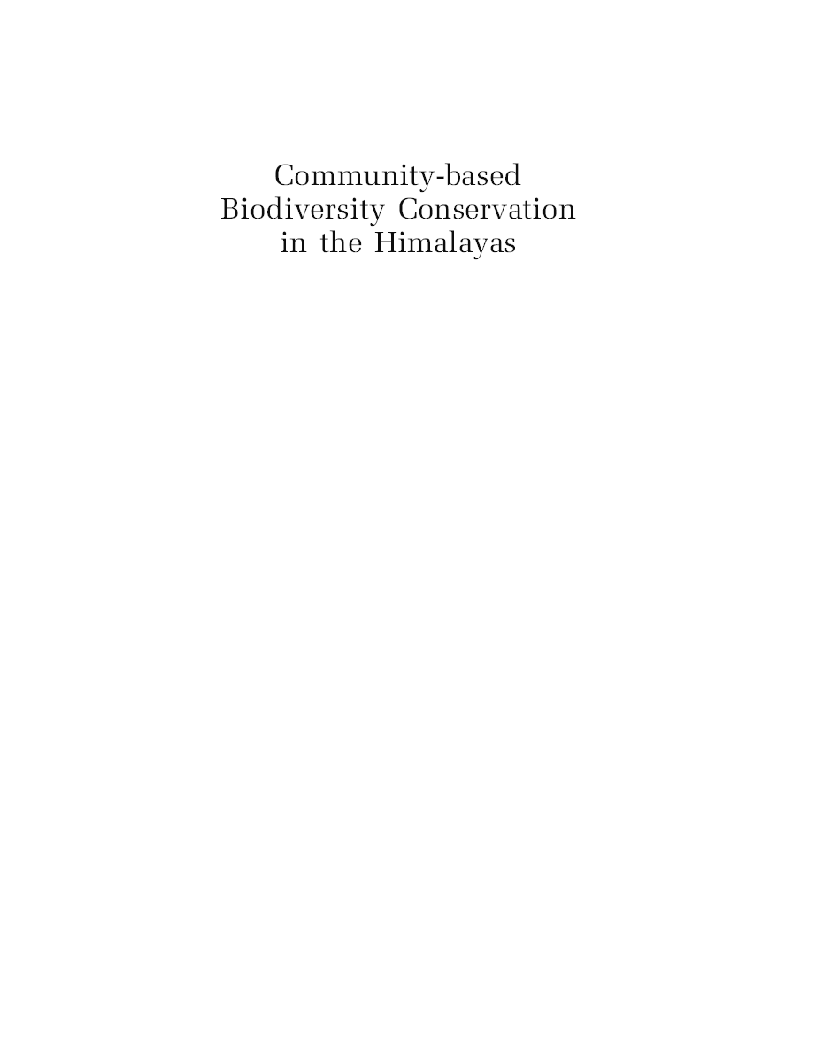 Community-based Biodiversity Conservation in the Himalayas  - Page 2