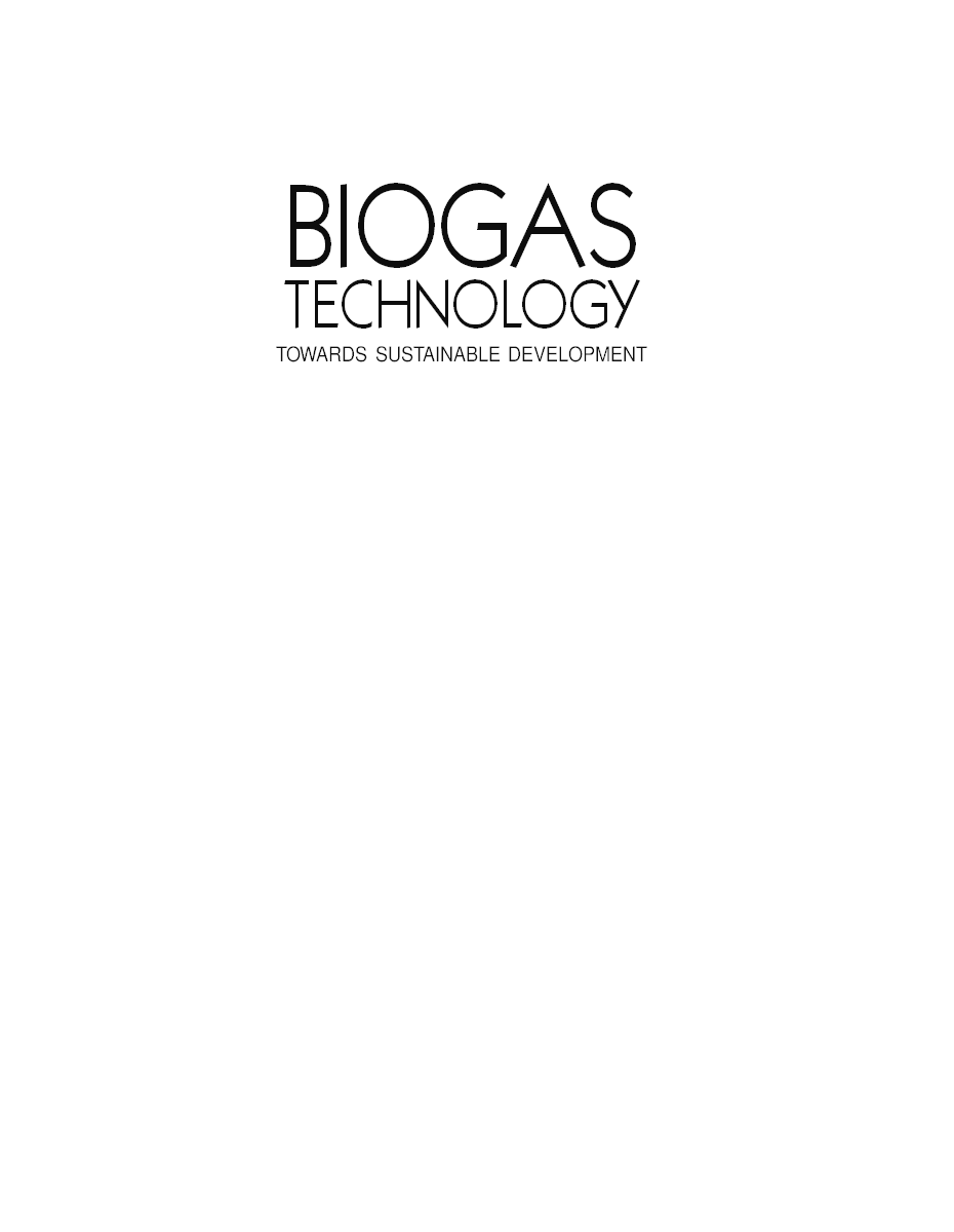 Biogas Technology : Towards Sustainable Development - Page 2