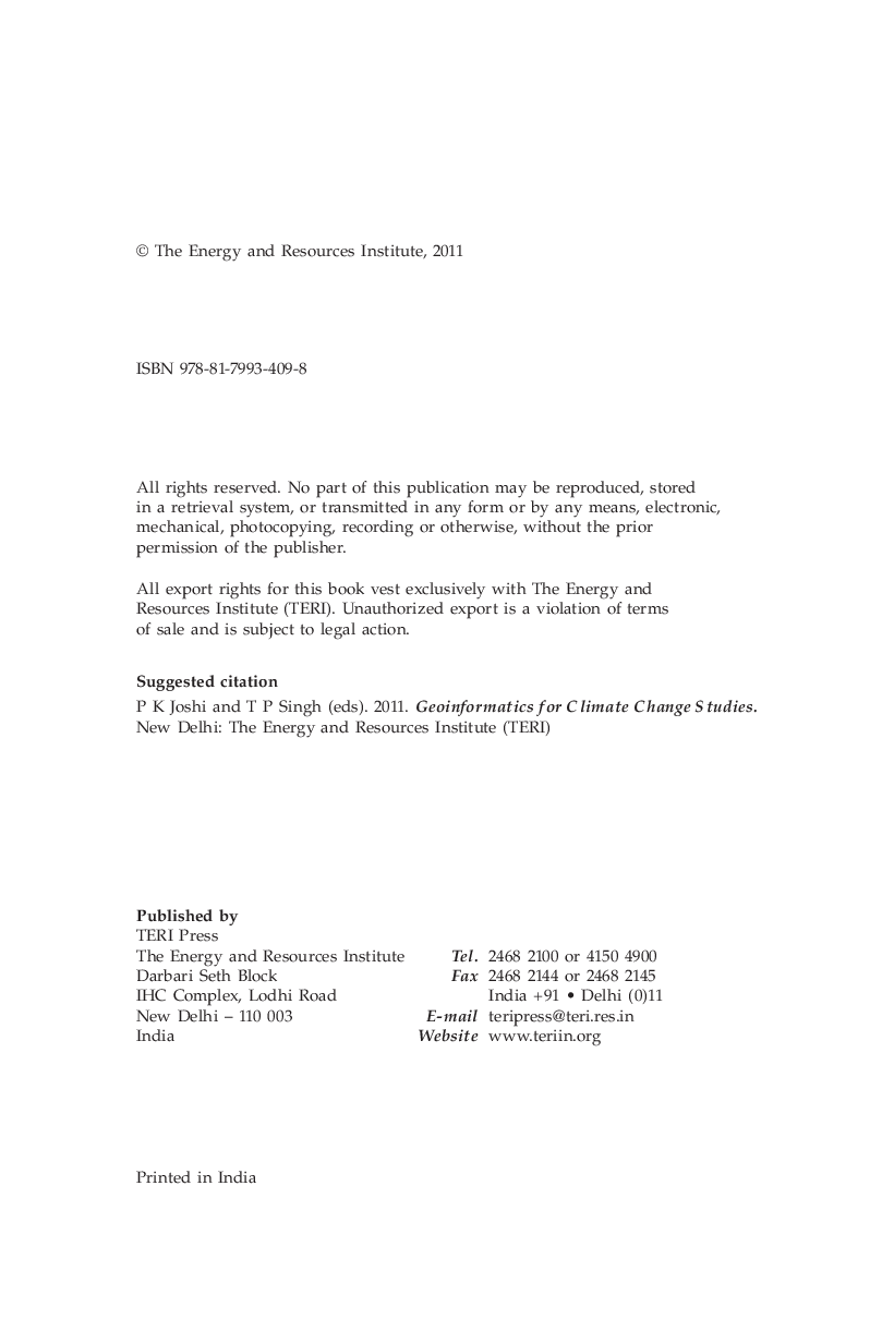 Geoinformatics for Climate Change Studies  - Page 5