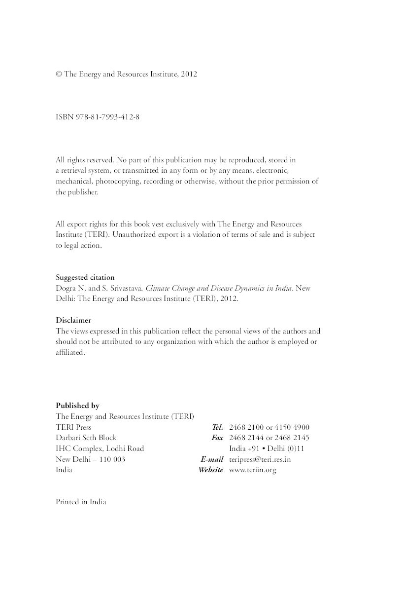 Climate Change and Disease Dynamics in India  - Page 5