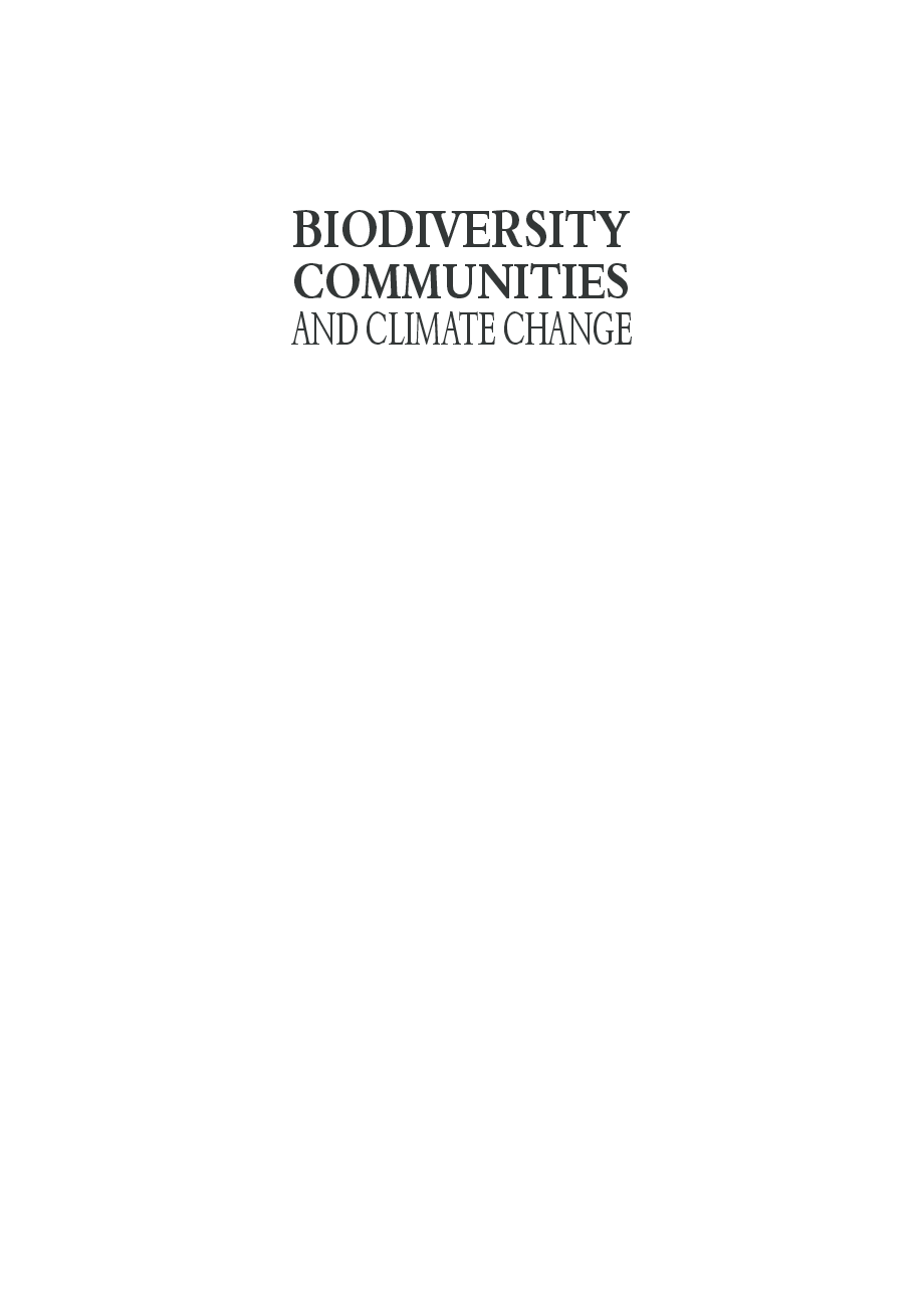 Biodiversity Communities and Climate Change  - Page 2
