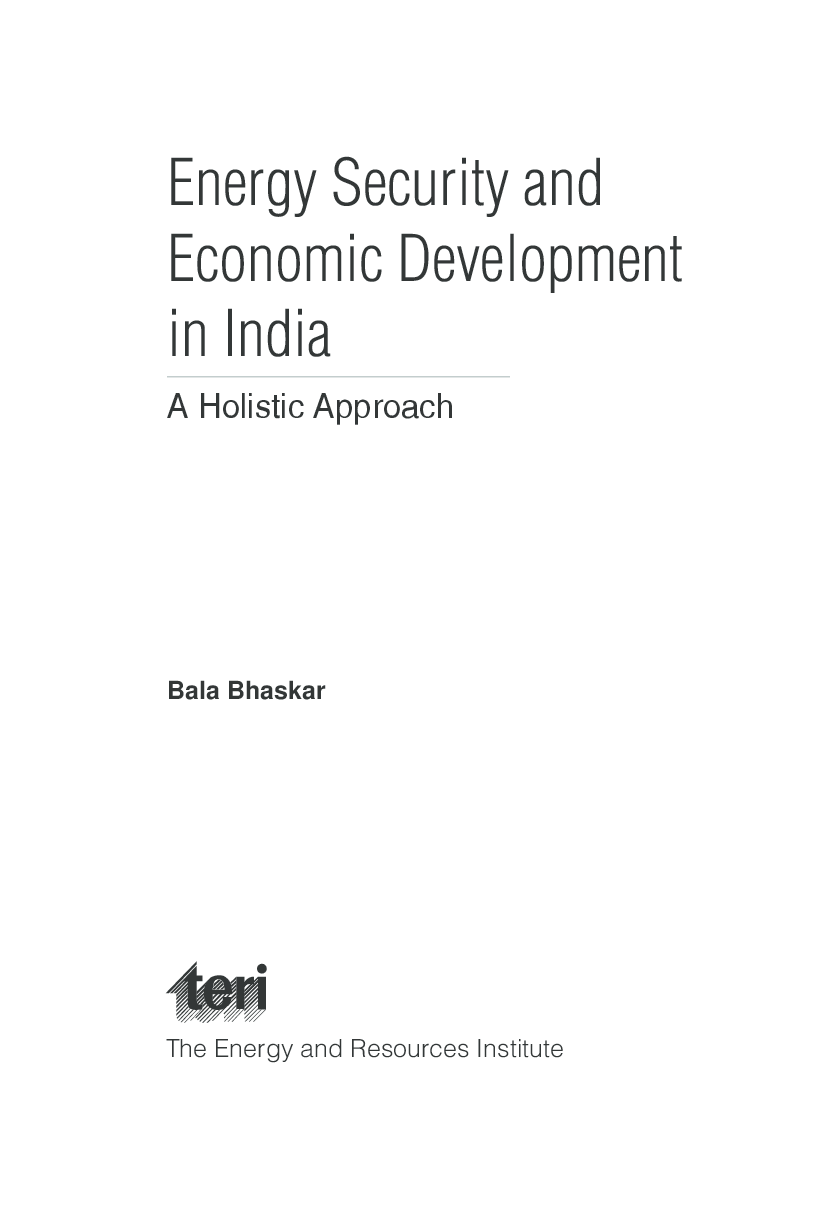 Energy Security and Economic Development in India: a holistic approach - Page 4