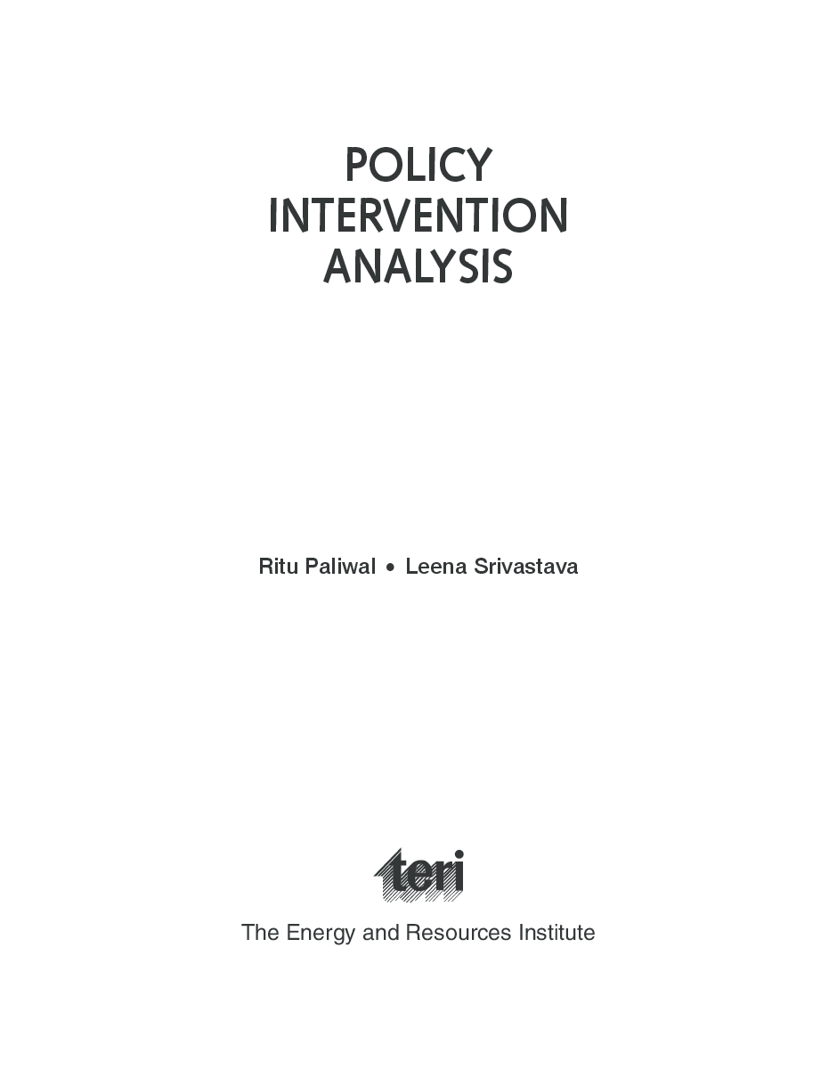 Policy Intervention Analysis : environmental impact assessment - Page 4
