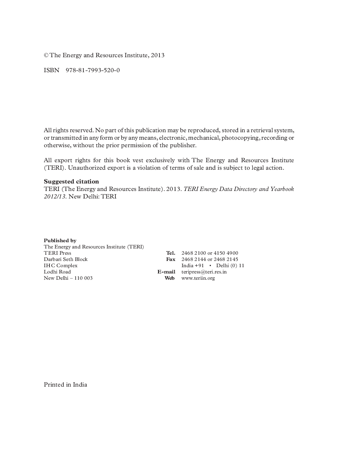 TERI Energy Data Directory & Yearbook (TEDDY) 2012/13 - Page 5