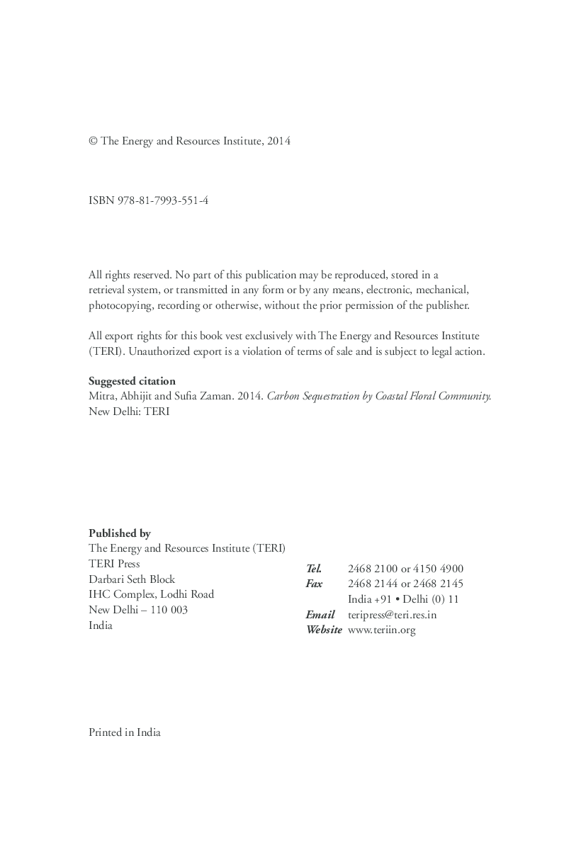 Carbon Sequestration by Coastal Floral Community: A ground zero observation on blue carbon - Page 5