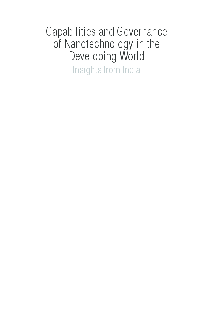 Capabilities and Governance of Nanotechnology in the Developing World: Insights from India - Page 2