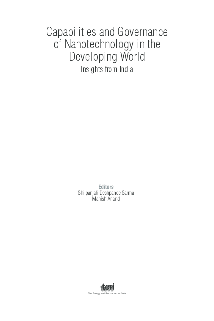 Capabilities and Governance of Nanotechnology in the Developing World: Insights from India - Page 4