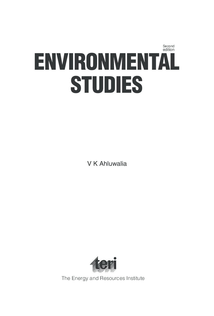Environmental Studies: basic concepts, Second Edition - Page 4