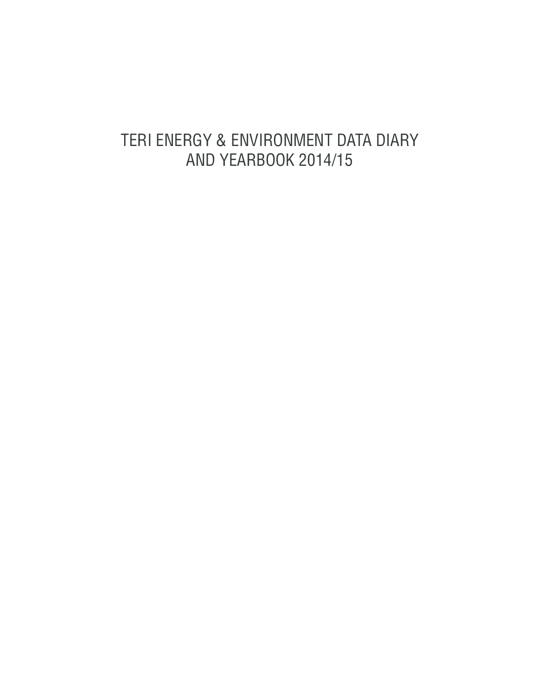 TERI Energy & Environment Data Diary and Yearbook (TEDDY) 2014/15 - Page 2