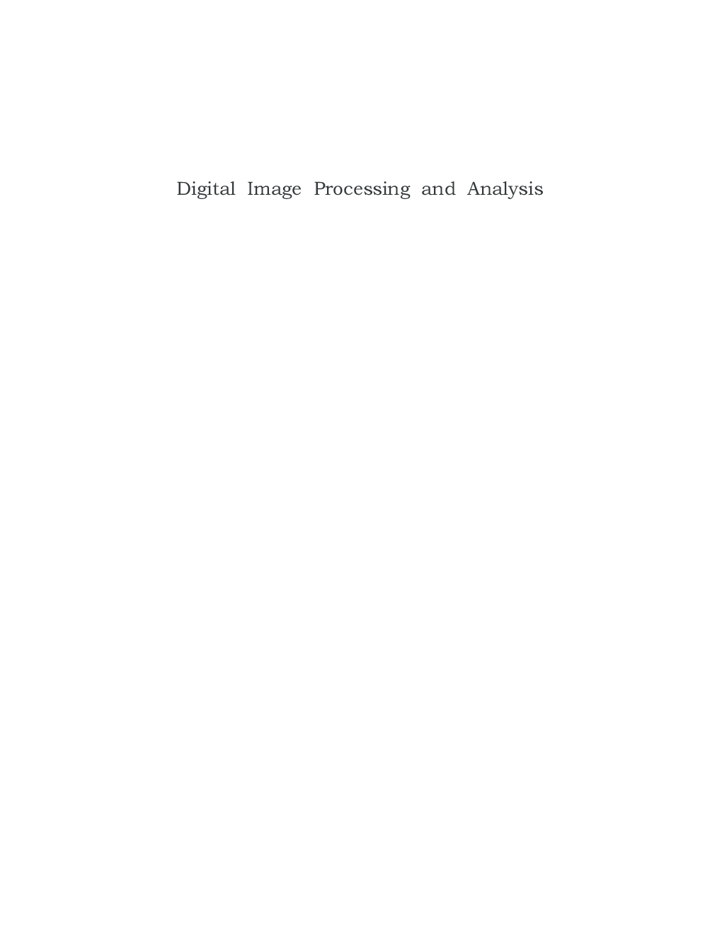 Digital Image Processing And Analysis - Page 2