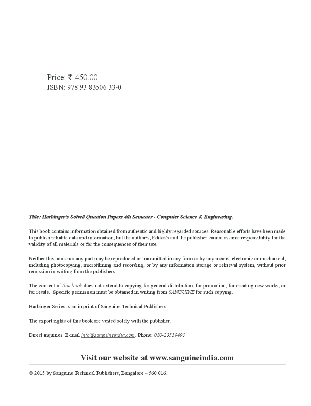 Harbingers Solved Question Papers Computer And Information Science Engineering 4th Semester VTU 2015 - Page 4