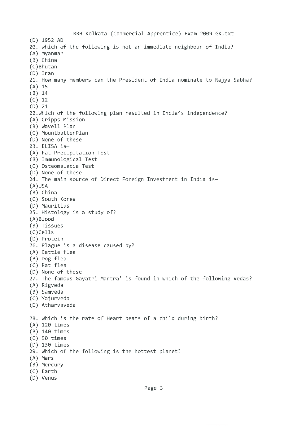 Railway Recruitment Board Commercial Apprentice 2016 Previous Year Question Papers And Mock Test - Page 4