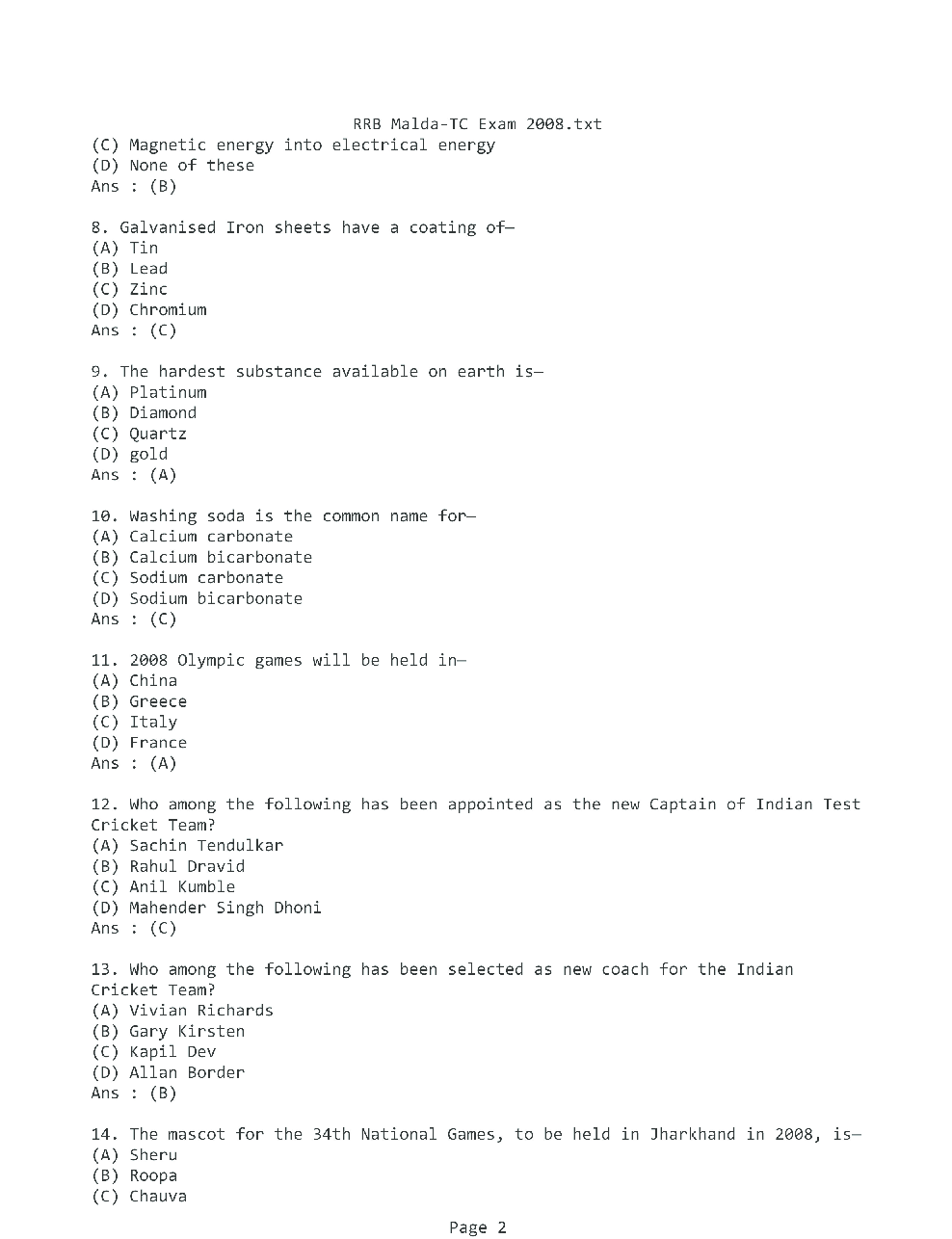 Railway Recruitment Board TC 2016 Previous Year Question Papers And Mock Test - Page 3
