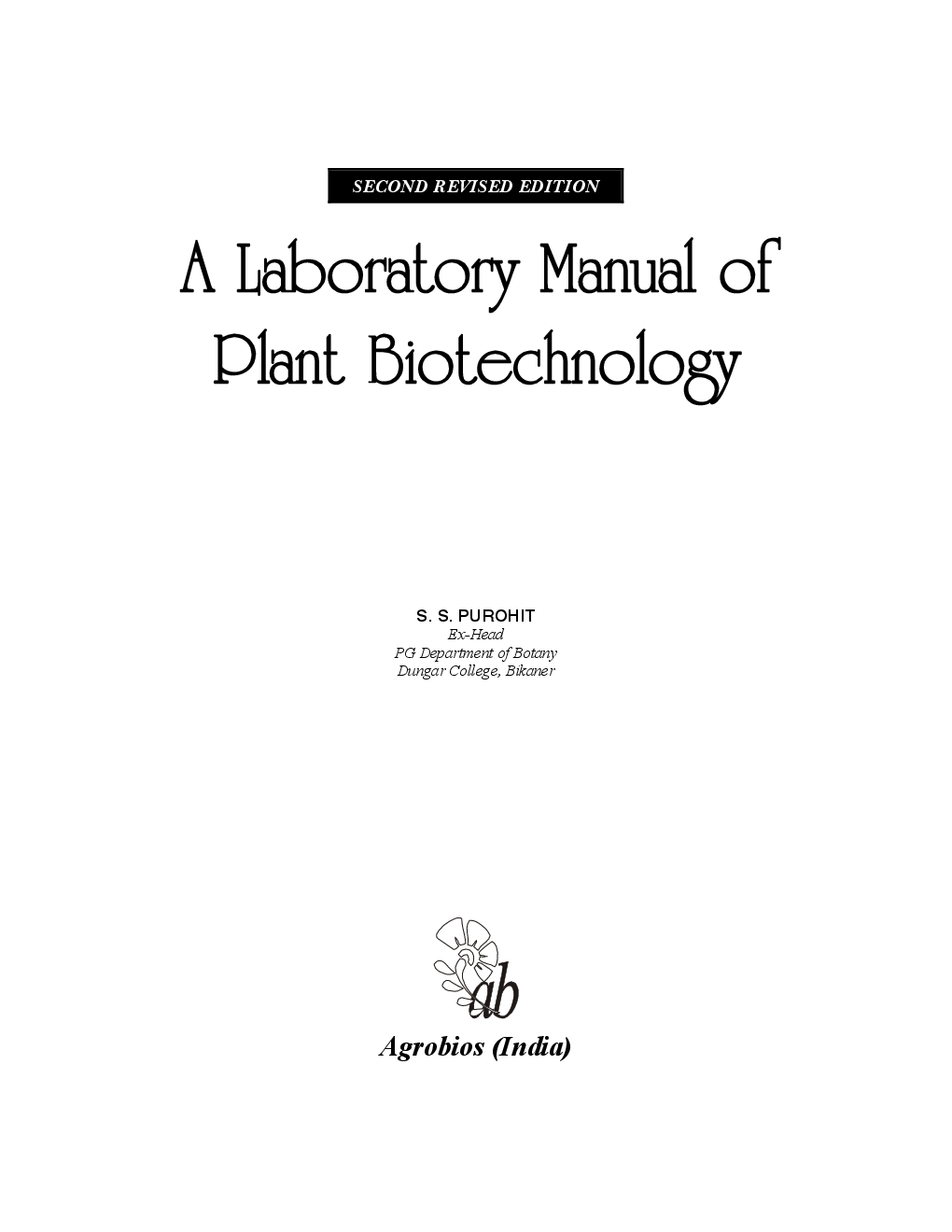 A Laboratory Manual Of Plant Biotechnology - Page 2