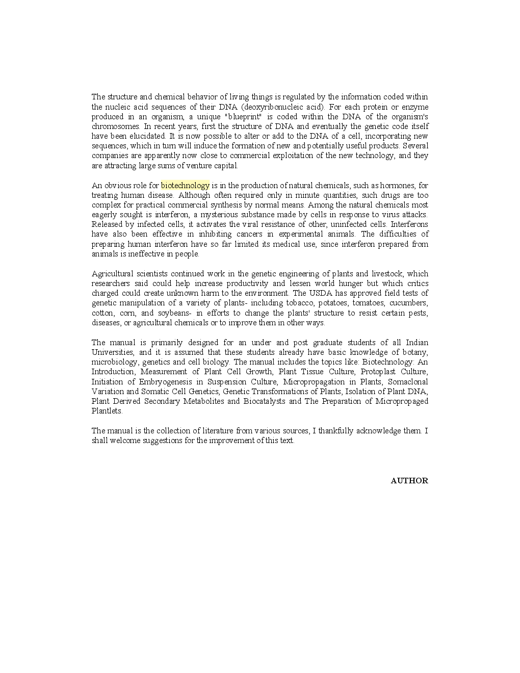 A Laboratory Manual Of Plant Biotechnology - Page 5