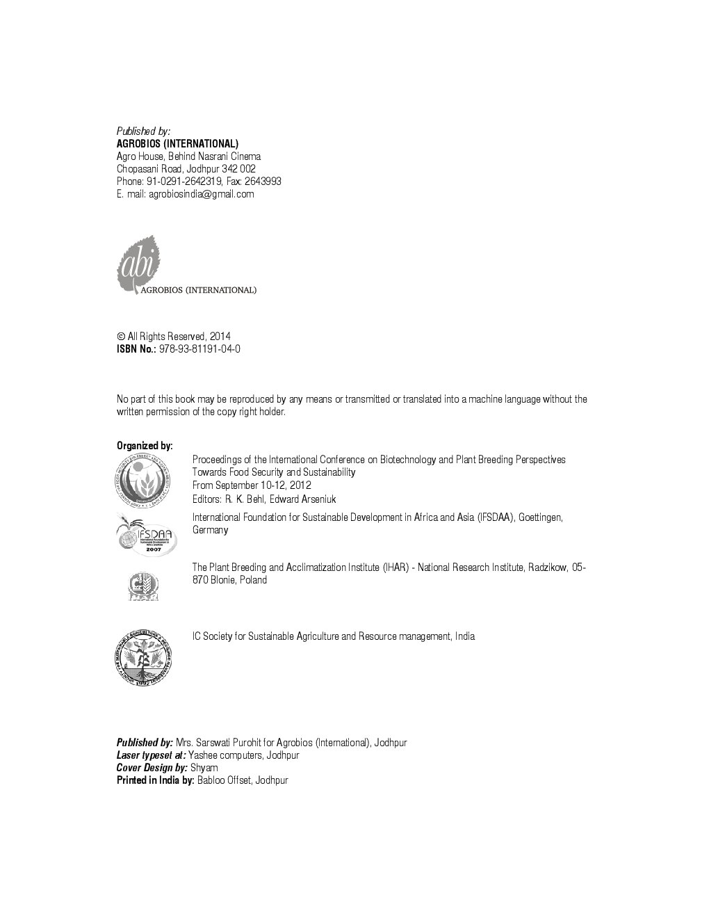 Biotechnology And Plant Breeding Perspectives - Page 3