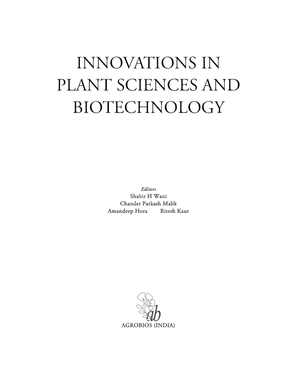 Innovations In Plant Sciences And Biotechnology - Page 2
