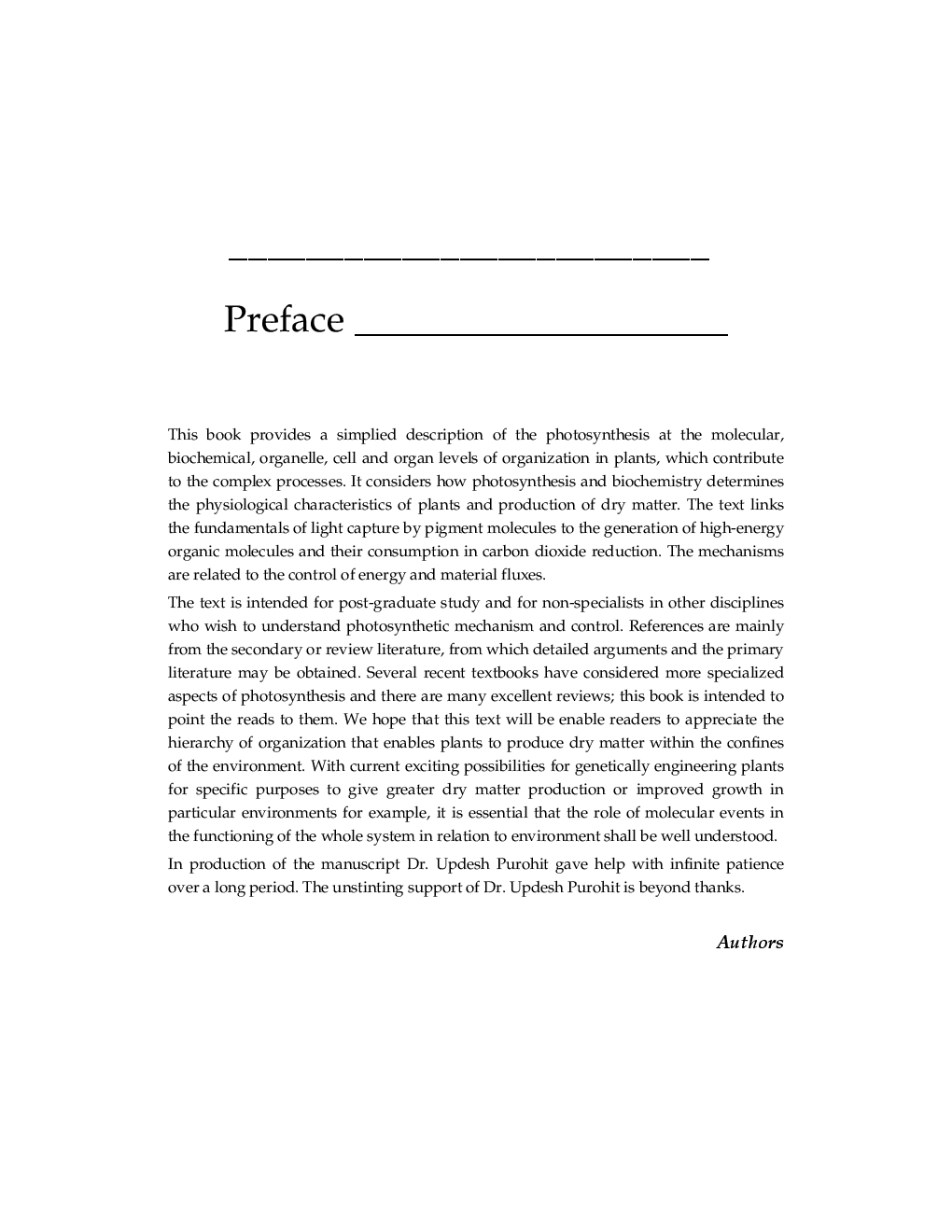 Photosynthesis : Physiological, Biochemical And Molecular Aspects - Page 5