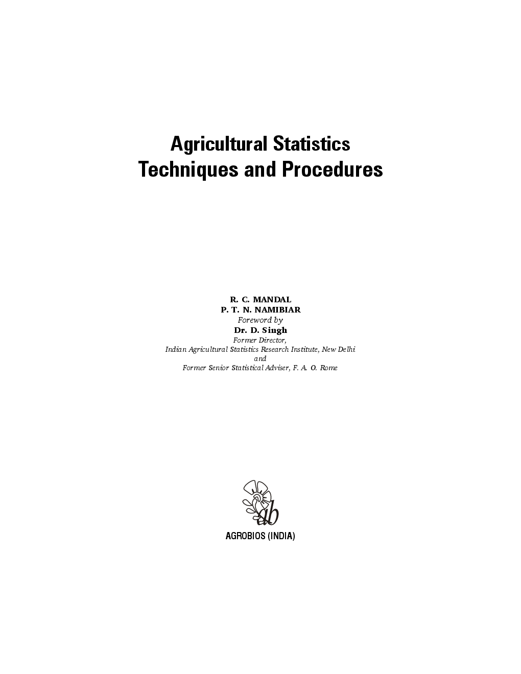 Agricultural Statistics : Techniques and Procedures - Page 2