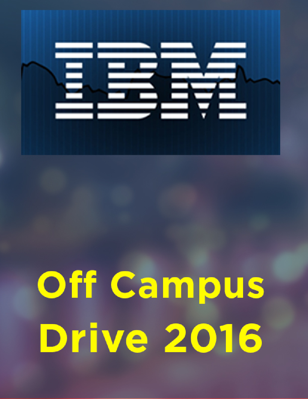 IBM Off Campus Drive 2016 - Page 1