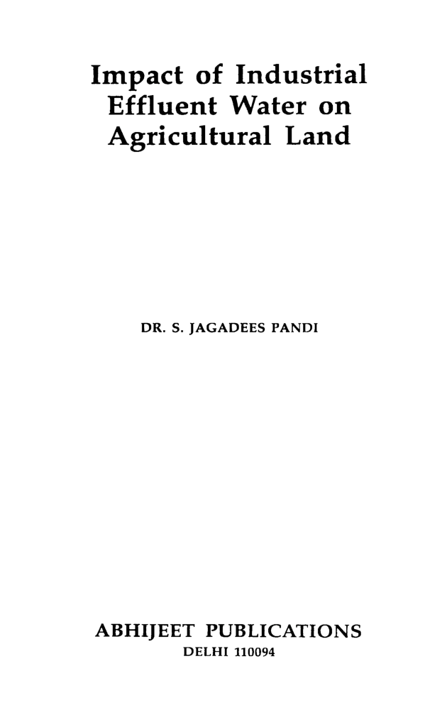 Impact of Industrial Effluent Water on Agricultural Land - Page 2